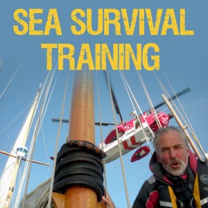 sea-survival-training-600 Darryl Hughes shouting to be heard above the noise of helicopter