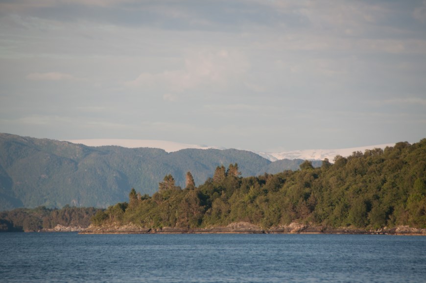 Snow capped mountains