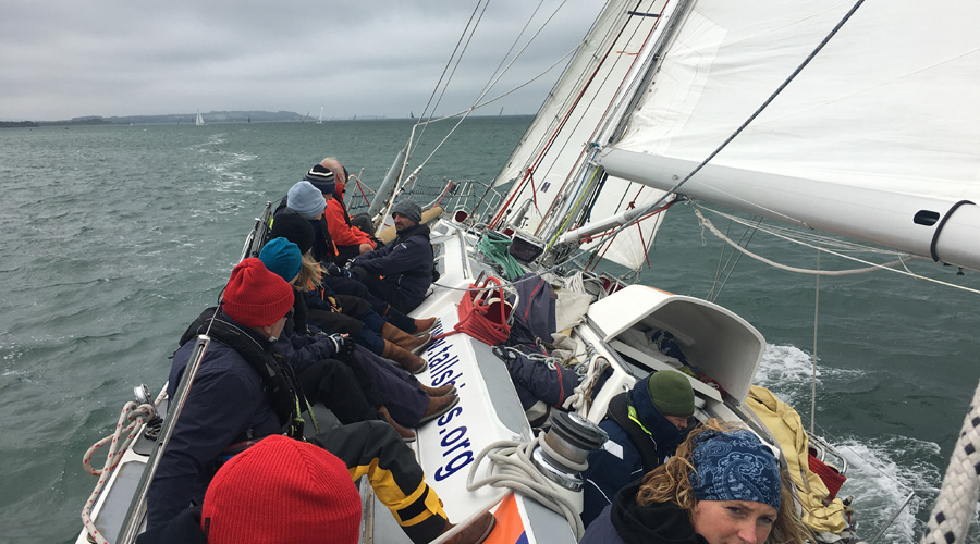 Crew of Challenger 3 on deck during Myth of Malham