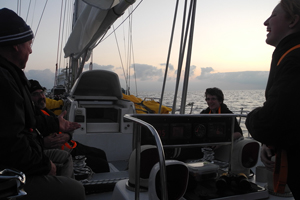 Crew Writes Donuts in Their Wake