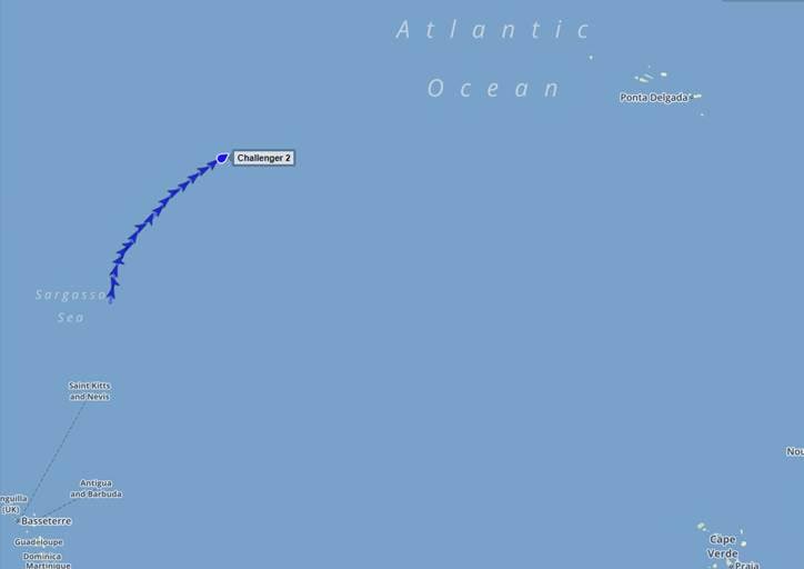 Current position of Challenger 2