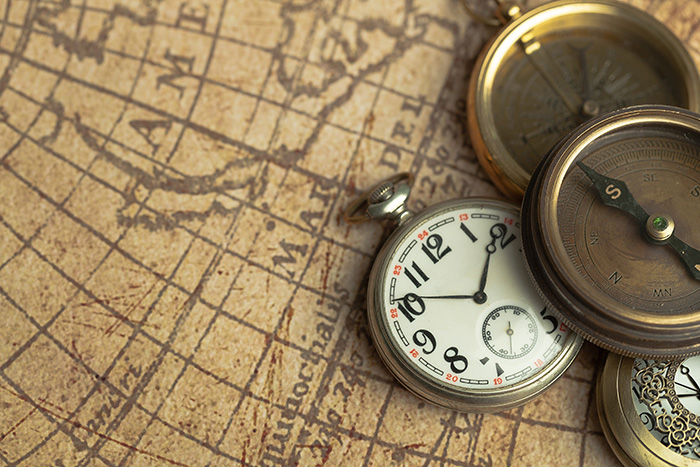 Pocket-watch-and-map-showing-time Pocket watch and map showing time