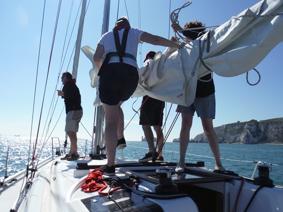 Competent Crew students sailing in Southampton