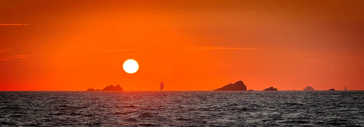 Evening sailing during the RORC Round Britain & Ireland Race